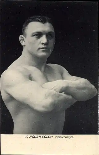 Ak Ringer W. Hourti Colon, Meisterringer, Portrait