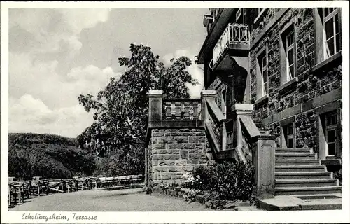 Ak Hettigenbeuern Buchen im Odenwald, Erholungsheim Diedrich, Terrasse