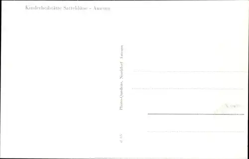 Ak Insel Amrum in Nordfriesland, Kinderheilstätte Satteldüne