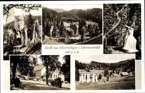 Ak Oppenau im Ortenaukreis Schwarzwald, Kloster Allerheiligen, Ruine, Wasserfall, Gesamtansicht