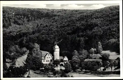 Ak Mespelbrunn im Spessart Unterfranken, Blick auf das Schloss