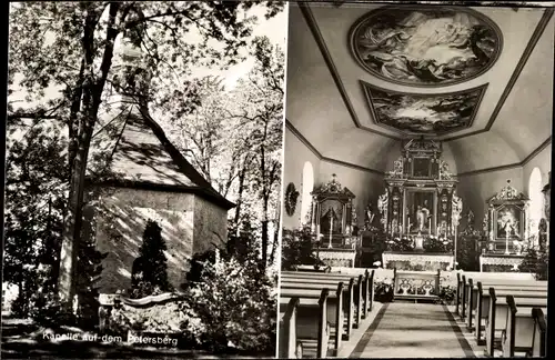 Ak Königswinter am Rhein, Kapelle auf dem Petersberg, Innenansicht, Altar