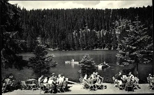 Ak Seebach in Baden Schwarzwald, Mummelsee an der Schwarzwaldhochstraße, Ruderboote