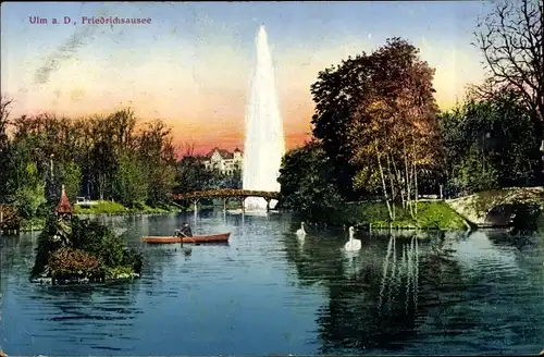 Ak Ulm an der Donau, Friedrichsausee