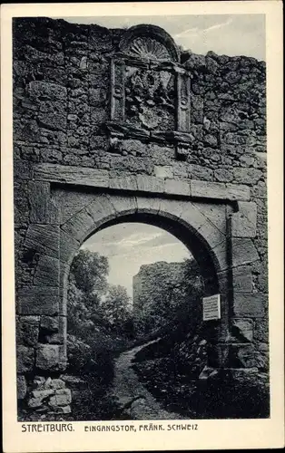 Ak Streitberg Wiesenttal Fränkische Schweiz, Streitburg, Eingangstor