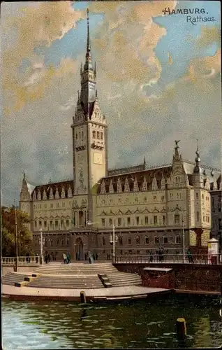 Litho Hamburg Mitte Altstadt, Rathaus