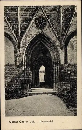 Ak Chorin im Kreis Barnim, Kloster Hauptportal