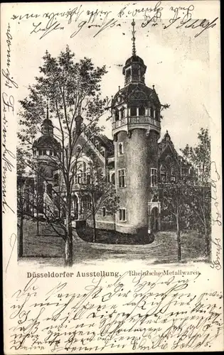Ak Düsseldorf am Rhein, Industrie und Gewerbeausstellung 1902, Rheinische Metallwaren
