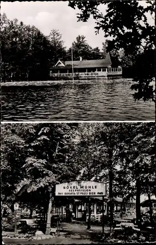 Ak Bokel Kreis Pinneberg, Bokel Mühle, Seepavillon