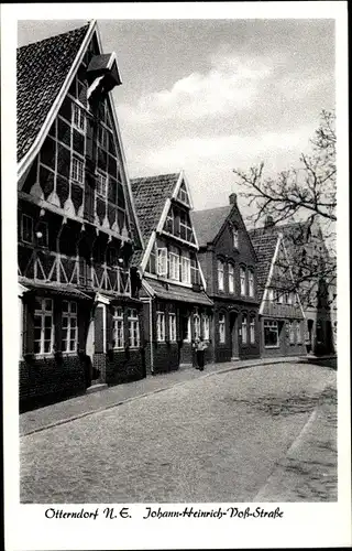 Ak Otterndorf in Niedersachsen, Häuser in der Johann Heinrich Voß Straße
