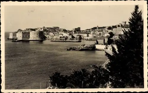 Ak Dubrovnik Kroatien, Blick auf die Stadt