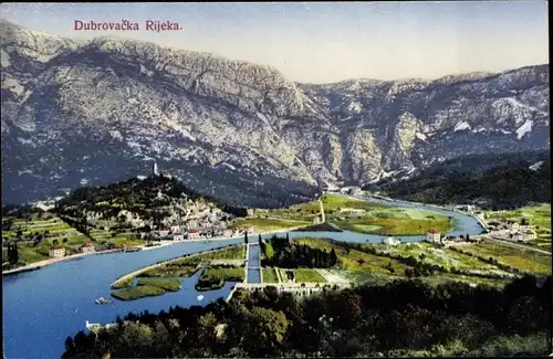 Ak Dubrovačko primorje Kroatien, Rijeka Dubrovačka, Panorama