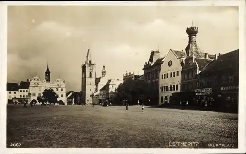 Foto Ak Litoměřice Leitmeritz Region Aussig, Hauptplatz, Feinkosthandlung