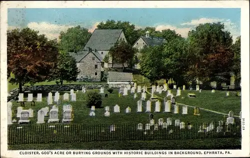 Ak Ephrata Pennsylvania USA, Cloister, God's Acre, Friedhof