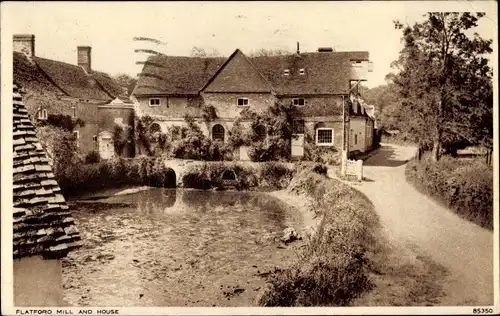 Ak Flatford Suffolk East Anglia England, Flatford Mill and House