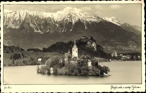 Ak Bled Veldes Slowenien, Marienkirche, Bledersee, Blejski Otok