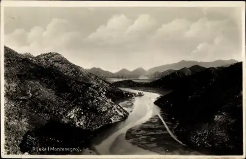 Ak Rijeka Crnojevića Цетиње Cetinje Montenegro, Landschaft, Flusspartie