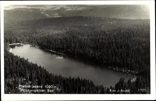 Ak Nová Pec Neuofen Südböhmen, Plešné jezero, Plöckensteinsee, Plöckensteiner See