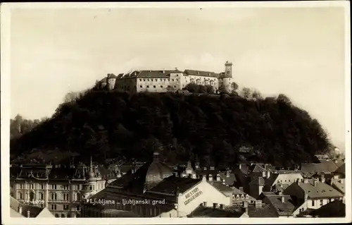Ak Ljubljana Laibach Slowenien, Teilansicht, Burg
