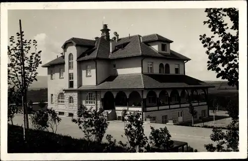 Foto Ak Belgrad Beograd Serbien, Blick auf ein Gebäude, Restaurant
