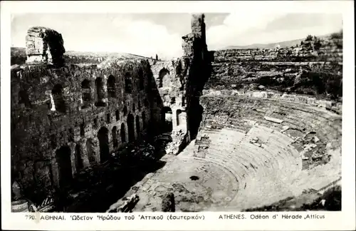 Ak Athen Griechenland, Odeon des Herodes Atticus, Akropolis