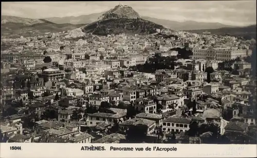 Ak Athen Griechenland, Panorama mit Akropolis