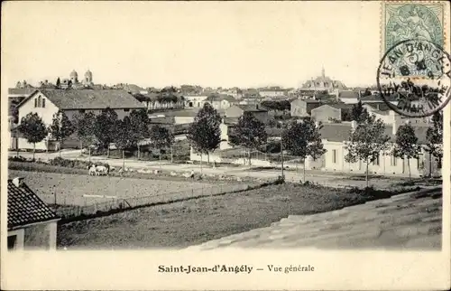 Ak Saint Jean d'Angély Charente Maritime, Vue generale