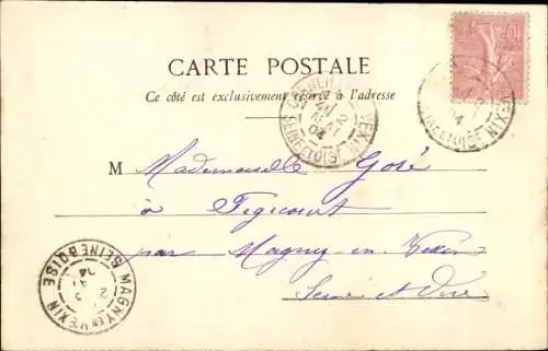 Ak Cormeilles en Vexin Val d´Oise, La Grande Rue