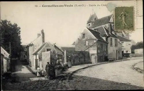 Ak Cormeilles en Vexin Val d´Oise, Entree du Chateau