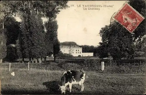 Ak Le Vaudreuil Eure, Le Chateau, Kuh