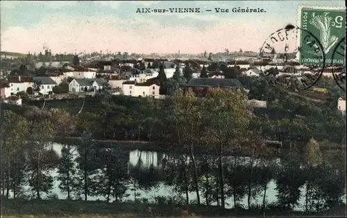 Ak Aix sur Vienne Haute Vienne, Vue generale