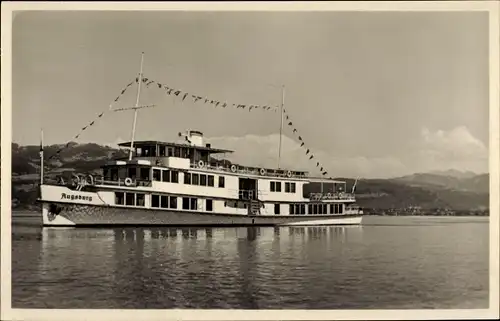 Ak Bodensee-Motorschiff Augsburg