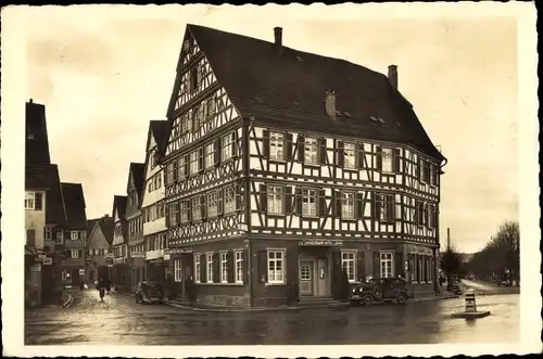 Ak Schorndorf in Baden Württemberg, Bahnhotel Goldenes Lamm