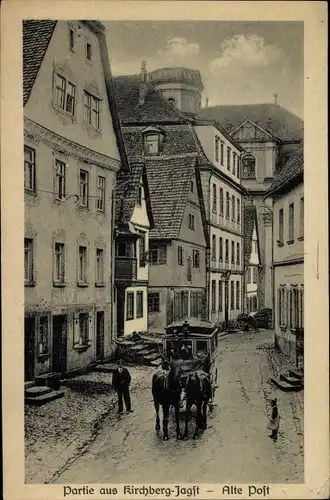 Ak Kirchberg an der Jagst, Alte Post, Postkutsche