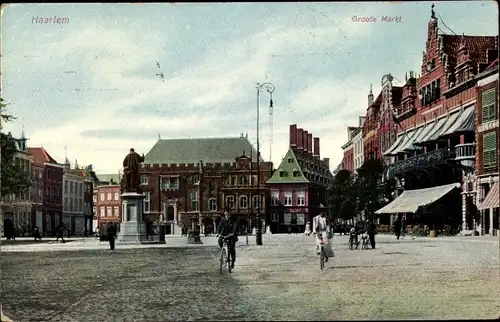 Ak Haarlem Nordholland Niederlande, Groote Markt