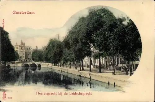 Ak Amsterdam Nordholland Niederlande, Heerengracht bij de Leidschegracht