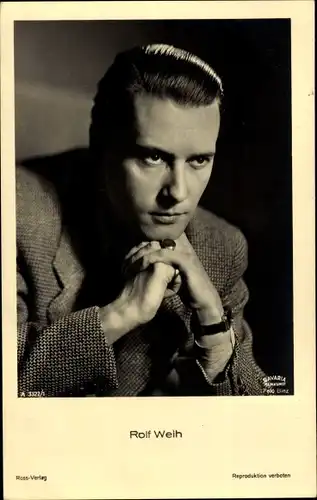 Ak Schauspieler Rolf Weih, Portrait, Ross 3322/1