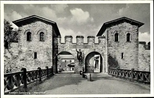 Ak Bad Homburg vor der Höhe Hessen, Römerkastell Saalburg, Haupttor