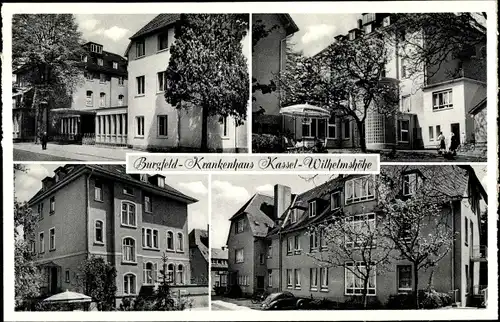 Ak Bad Wilhelmshöhe Kassel in Hessen, Burgfeld Krankenhaus