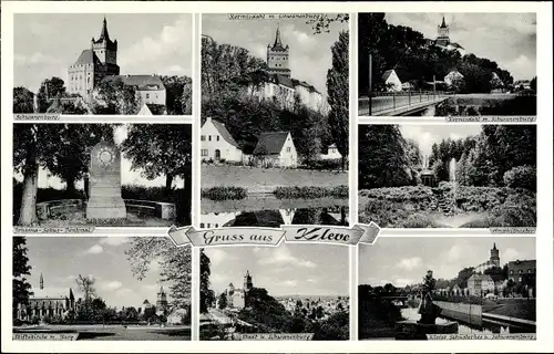 Ak Kleve, Schwanenburg, Stiftskirche, Amphitheater