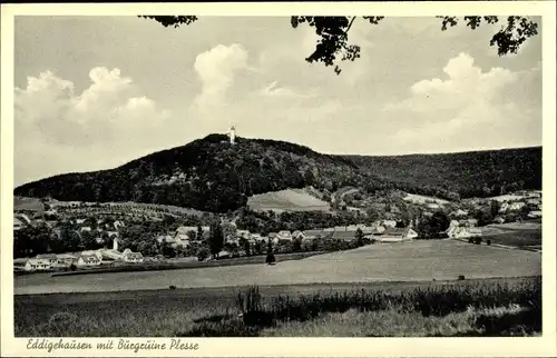 Ak Eddigehausen Bovenden in Niedersachsen, Burg Plesse, Totale