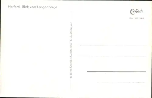 Ak Herford in Nordrhein Westfalen, Blick vom Langenberge