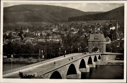 Ak Miltenberg am Main Unterfranken, Ort mit neuer Mainbrücke