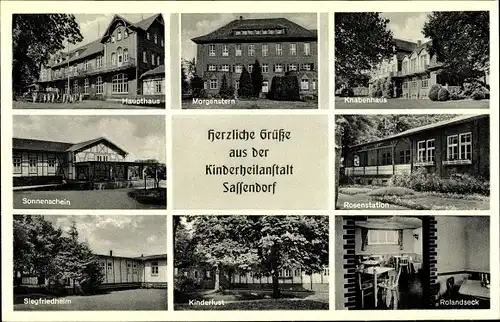 Ak Bad Sassendorf im Kreis Soest, Kinderheilanstalt, Schlösschen, Kinderlust, Siegfriedheim