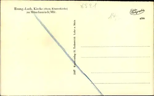 Ak Münchaurach Aurachtal in Mittelfranken, Klosterkirche, Kircheninneres