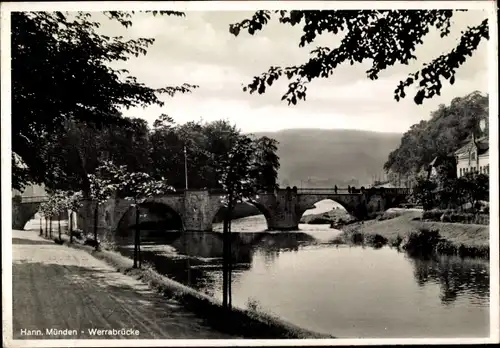 Ak Hann. Münden in Niedersachsen, Werrabrücke