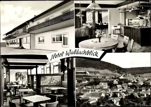 Ak Oberschwandorf Haiterbach im Schwarzwald, Gesamtansicht, Hotel Waldachblick, Inh. Fam. Schnupp