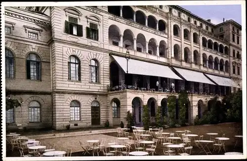 Ak Crikvenica Kroatien, Palace Therapia, Terrasse