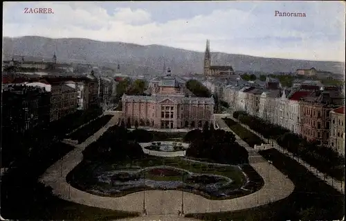 Ak Zagreb Kroatien, Panorama