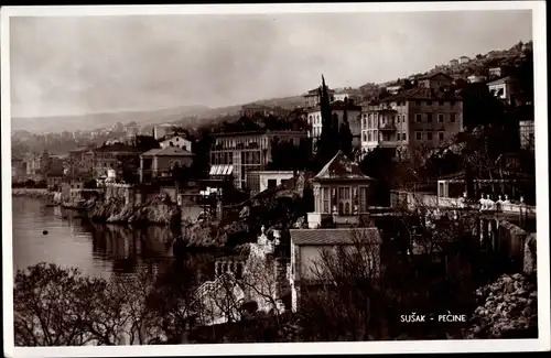 Ak Sušak Sussak Kroatien, Blick auf die Stadt, Pecine